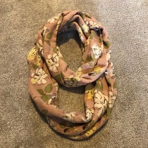 Floral print infinity scarf